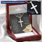 To My Military Son - I'm Proud Of You - Personalized Cross Necklace