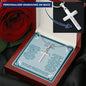 To My Grandson - I Wish You The Strength - Personalized Cross Necklace