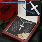 To Our Son - Never Feel That You Are Alone - Personalized Cross Necklace
