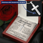 To My Grandson - I Want You To Believe - Personalized Cross Necklace