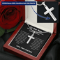 To Our Son - We Closed Our Eyes - Personalized Cross Necklace