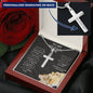 To My Military Son - I'm Proud Of You - Personalized Cross Necklace