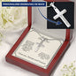 To My Bonus Dad - Any Fool - Personalized Cross Necklace