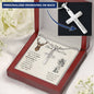 To The Best Buckin Dad Ever - Personalized Cross Necklace