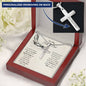 To My Fishing Dad - For All The Times - Personalized Cross Necklace