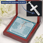 To My Grandson - I Wish You The Strength - Personalized Cross Necklace