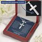 To My Man - The Day I Met You - Personalized Cross Necklace