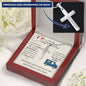 To My Mail Man Dad - For All The Times - Personalized Cross Necklace