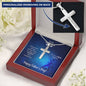 To My Fishing Dad - You're A Reel Legend - Personalized Cross Necklace