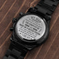 My Man - Customized Black Chronograph Watch
