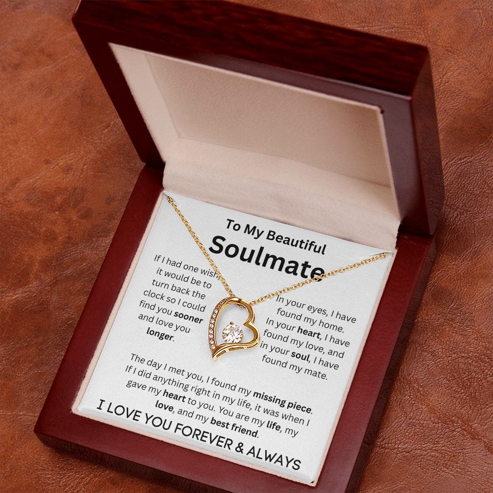 To My Beautiful Soulmate - In Your Eyes - Forever Love Necklace