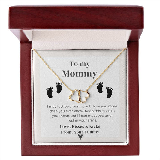 To My Mommy - Everlasting Love 10K Solid Gold Necklace