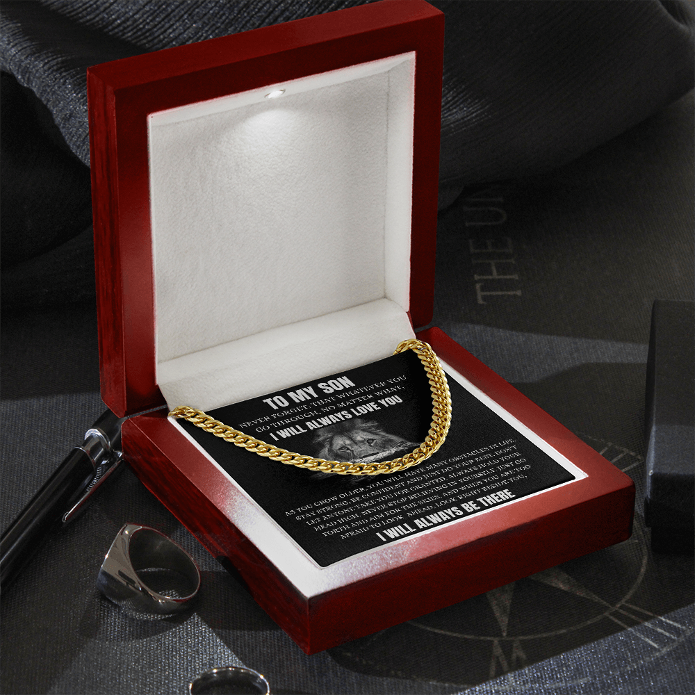 To My Son - Never Forget - Cuban Link Chain Necklace