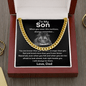 To My Son - When You Wear This Necklace Always Remember - Cuban Link Chain Necklace