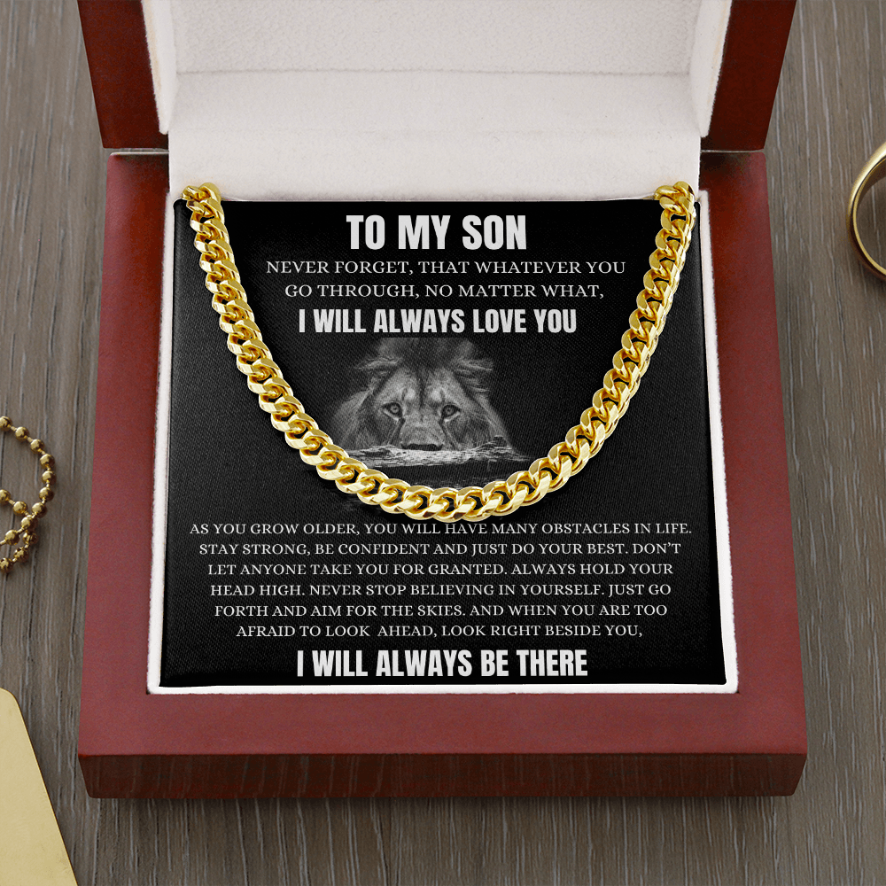 To My Son - Never Forget - Cuban Link Chain Necklace