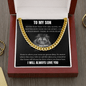 To My Son - Home Is Where Your Roots Are - Cuban Link Chain Necklace
