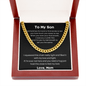 To My Son - Sometimes It's Hard - Cuban Link Chain Necklace