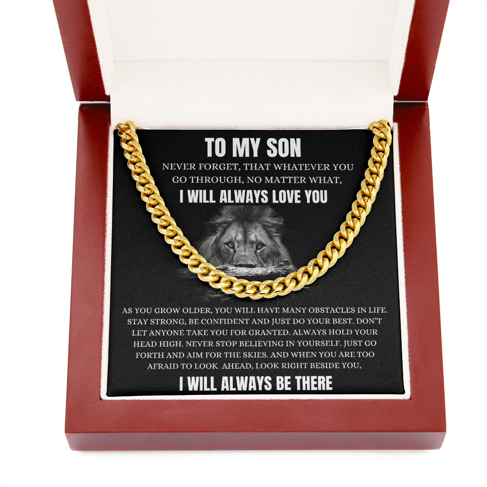 To My Son - Never Forget - Cuban Link Chain Necklace