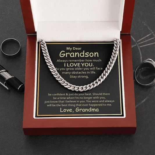 My Dear Grandson - Cuban Link Chain Necklace