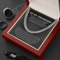 To My Grandson - Feel My Love - Cuban Link Chain Necklace