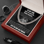 To My Son - When You Wear This Promise Necklace - Cuban Link Chain Necklace