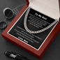 To My Son - Sometimes It's Hard - Cuban Link Chain Necklace