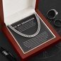 To My Grandson - Feel My Love - Cuban Link Chain Necklace