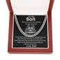 To My Son - When You Wear This Necklace Always Remember - Cuban Link Chain Necklace