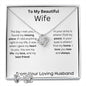To My Beautiful Wife - The Day I Met You - Love Knot Earring & Necklace Set