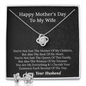 Happy Mother's Day To My Wife - Love Knot Earring & Necklace Set