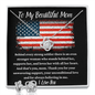 To My Beautiful Mom - Behind Every Soldier - Love Knot Necklace And Earring Set