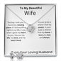 To My Beautiful Wife - The Day I Met You - Love Knot Earring & Necklace Set