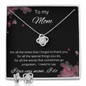 To My Mom - For All The Times - Love Knot Earring & Necklace Set