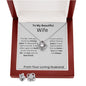 To My Beautiful Wife - The Day I Met You - Love Knot Earring & Necklace Set