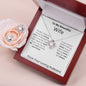 To My Beautiful Wife - The Day I Met You - Love Knot Earring & Necklace Set