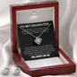 To My Daughter - Never Fear - Love Knot Earring & Necklace Set