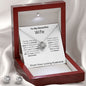 To My Beautiful Wife - The Day I Met You - Love Knot Earring & Necklace Set