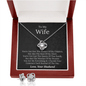 To My Wife - You're Not Just The Mother - Love Knot Earring & Necklace Set