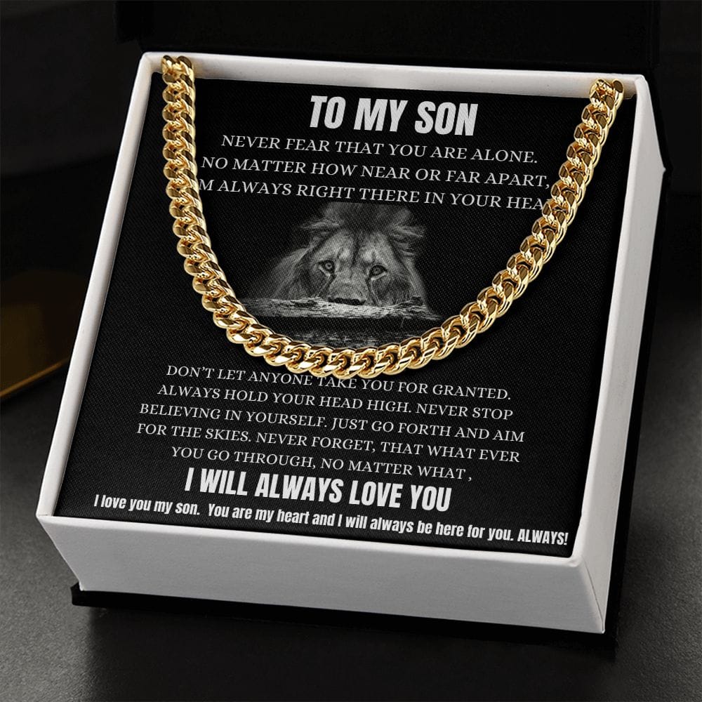 To My Son - I Love You My Son - Cuban Chain Link