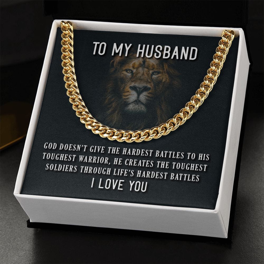 To My Husband - God Doesn't - Cuban Link Chain Necklace