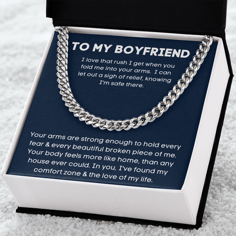 To My Boyfriend - Love Of My Life - Cuban Link Chain