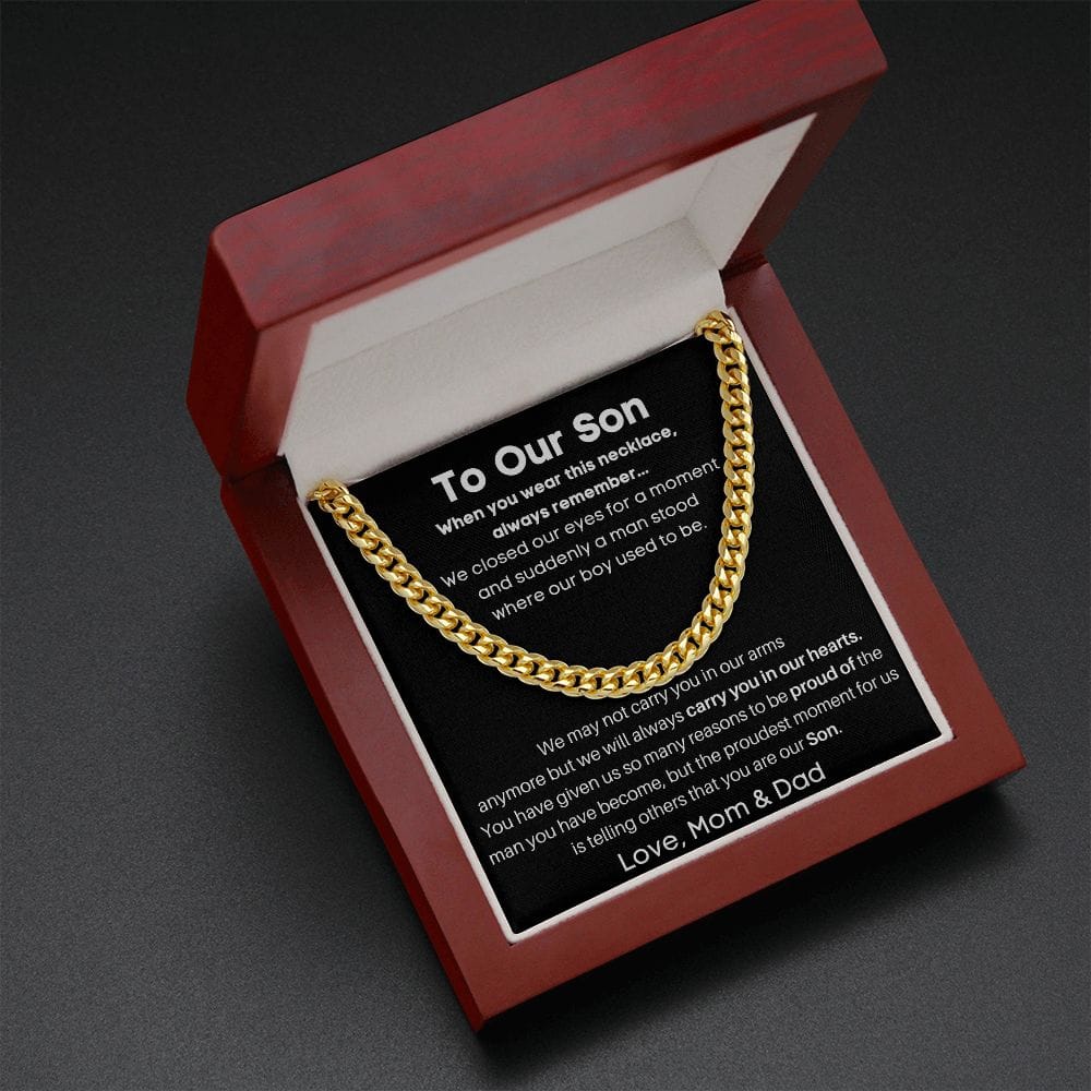 To Our Son - When You Wear This Necklace - Cuban Link Chain