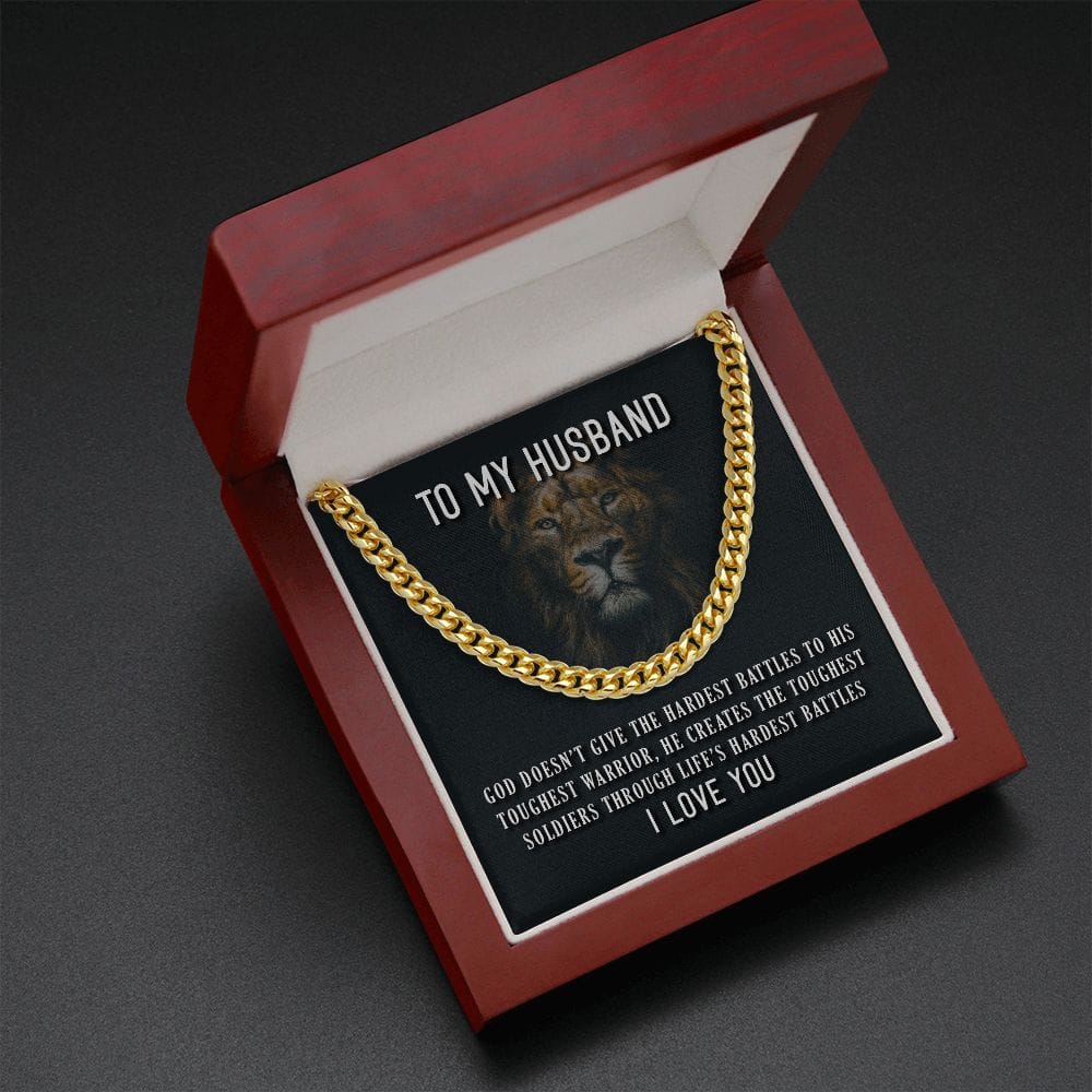 To My Husband - God Doesn't - Cuban Link Chain Necklace