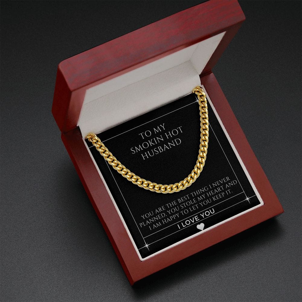 To My Smokin Hot Husband - Cuban Link Chain Necklace