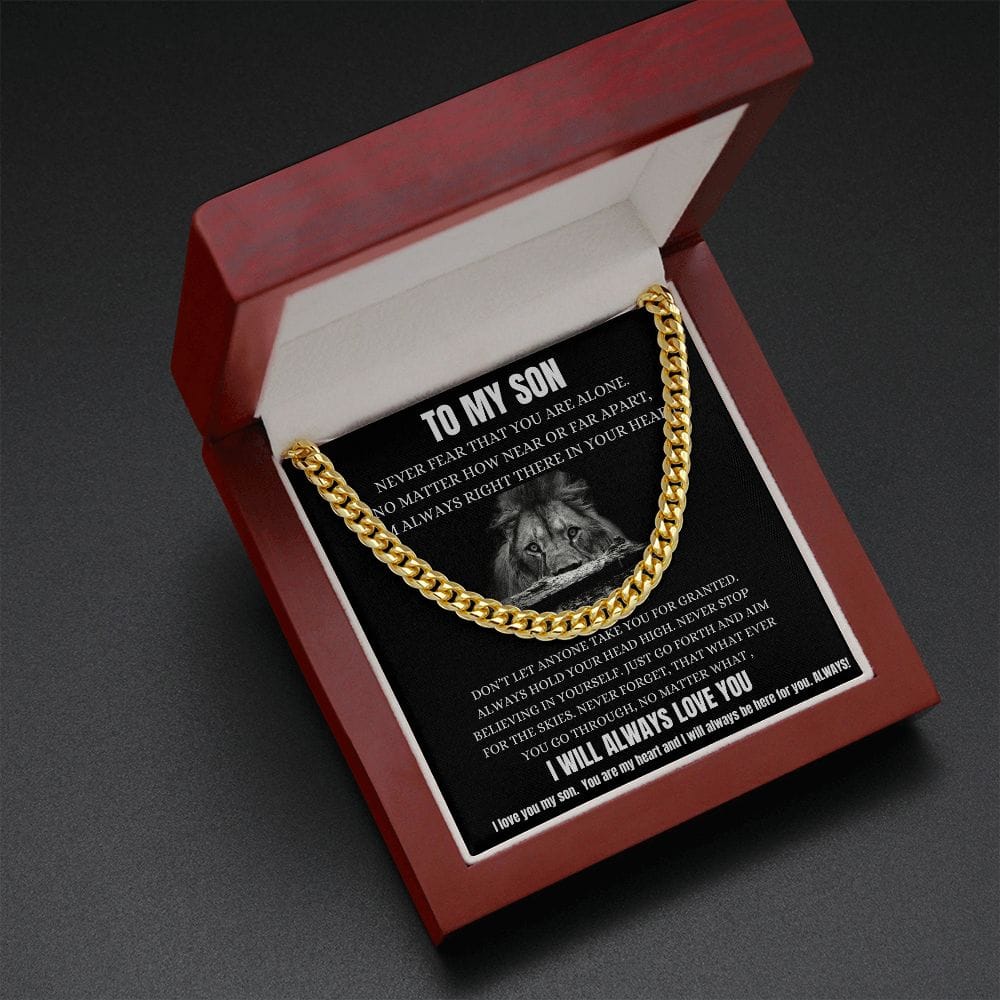 To My Son - I Love You My Son - Cuban Chain Link
