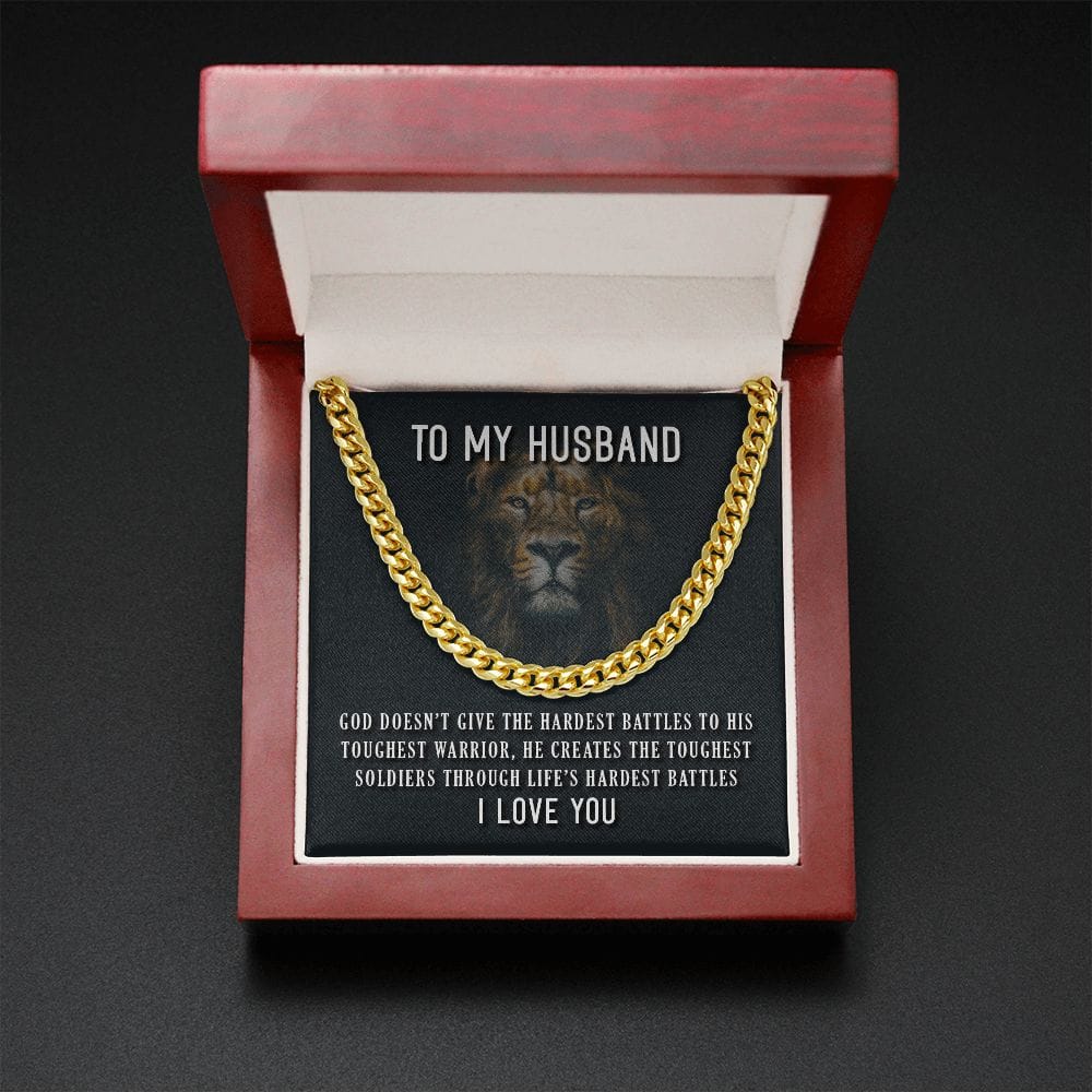 To My Husband - God Doesn't - Cuban Link Chain Necklace