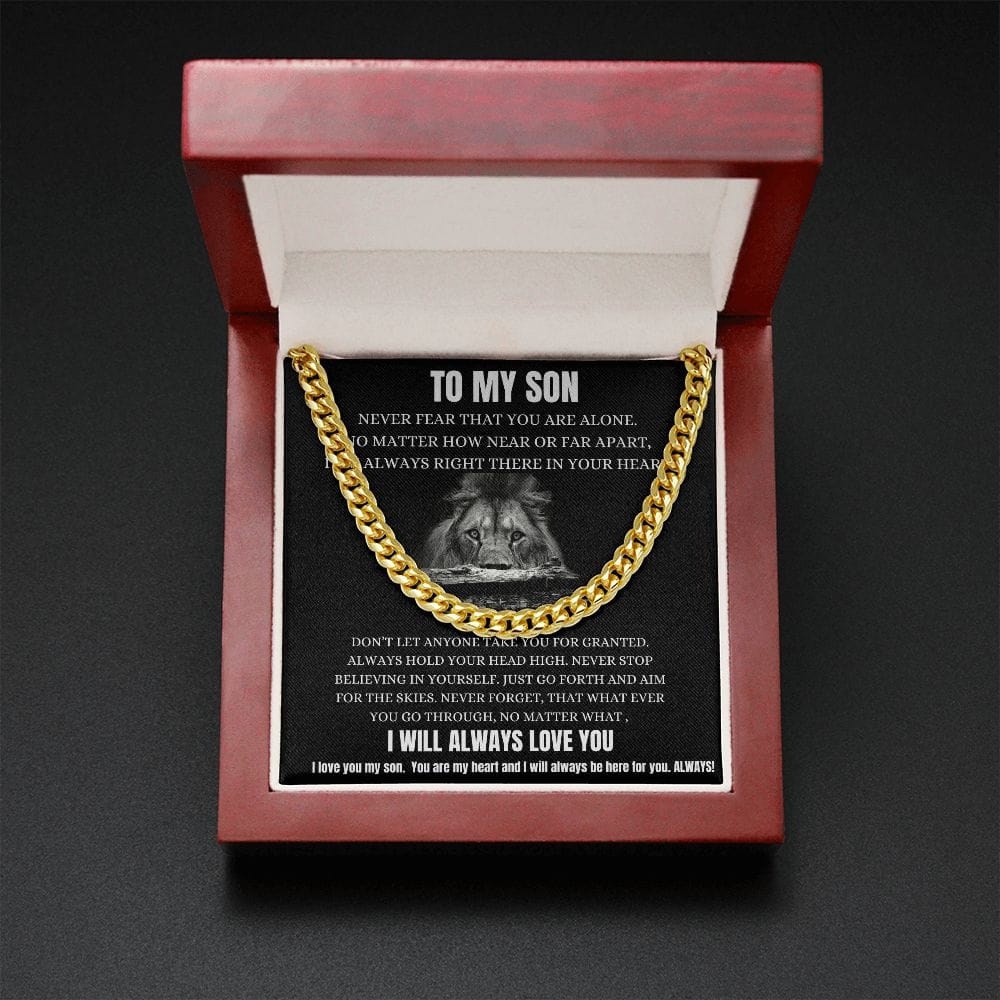 To My Son - I Love You My Son - Cuban Chain Link