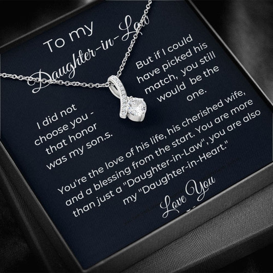 To My Daughter In Law - Daughter In Heart - Alluring Beauty Necklace