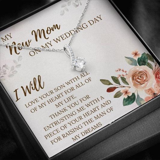 To My New Mom On My Wedding Day - Alluring Beauty Necklace