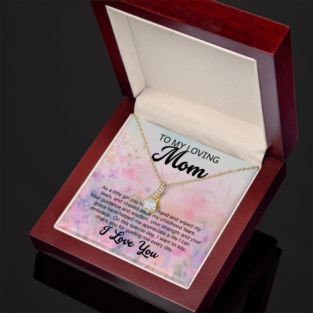 To My Loving Mom - I Love You - Alluring Beauty Necklace
